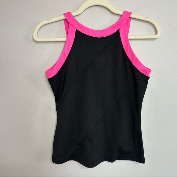 NWOT Bolle Women's Black Tank Pink Trim Athletic Halter Gym Top Size Small - Picture 4 of 5